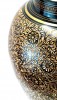 BR2151B - Brass Vase, Black, Etched